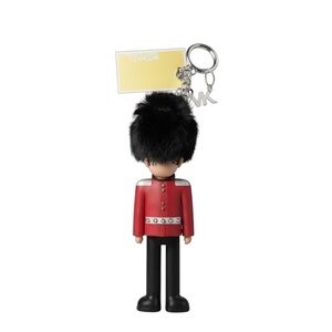 MICHAEL KORS British Soldier Keychain Bag Charm Red Black NWT R $98